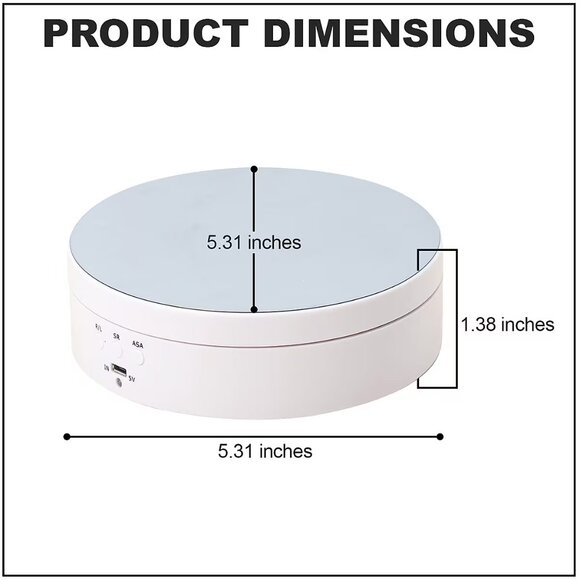 Multi Power Option Rotating Display Stand With Mirror Paper Top - Picture 2 of 3